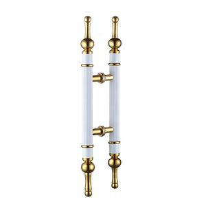 مقبض باب فندقي فاخر بتصميم عمودي وملمس أبيض، مقبض باب نادي بتصميم راقٍ ومتناسق الألوان، مصنوع من الفولاذ المقاوم للصدأ - Product Image 4