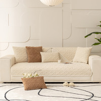 Coussin de siège de canapé moderne et simple antidérapant, nouveau tissu jacquard tridimensionnel uni en peluche pour canapé sectionnel, collection automne-hiver
