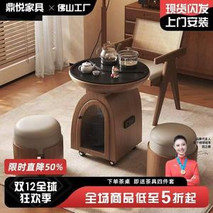 Small Apartment Movable Tea <b>Table</b> With Kettle Mid Range Style Designer Solid Wood Balcony Living Room - Product Image 4