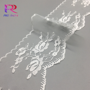 Adorno de encaje de nailon no elástico de 7cm, encaje decorativo con borde de corte suave para vestidos de novia, guantes, juguetes, <span class=keywords><strong>mosquiteras</strong></span>, dobladillo de falda - Product Image 2