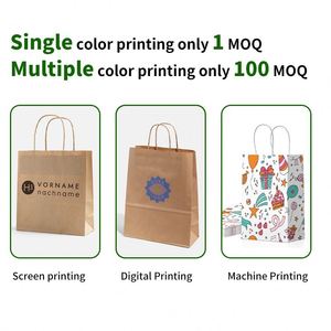 ถุงกระดาษคราฟท์สีน้ำตาลย่อยสลายได้ รีไซเคิลได้ ขายส่งจากโรงงาน พร้อมหูหิ้วแบบแบน สำหรับใช้ในซูเปอร์มาร์เก็ต สามารถปรับแต่งได้ - Product Image 4