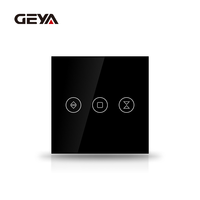 Interruptor de Pared Táctil Moderno GEYA Personalizado de 110V-220V 4.5A 1000W 86x86mm, Material de PC, Impermeable IP55, para Cortinas Enrollables, Compatible con Aplicaciones WIFI