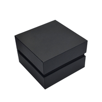 Mewah Premium hitam Pu kertas karton kulit koleksi hadiah pria wanita jam tangan perhiasan kotak kemasan dengan Logo