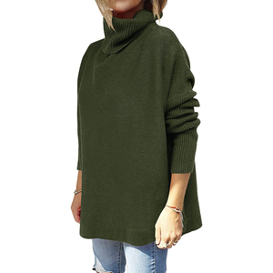 Eco Women's Suit Plain Knitted Turtleneck Female <strong>Wool</strong> Cashmere Sweater <strong>Pant</strong> 2 Piece Set Women Sweater Knit Two Piece Se - Product Image 4