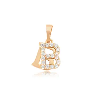 A00791808 xuping jewelry Factory wholesale affordable simple letter B diamond 18K gold-plated pendant