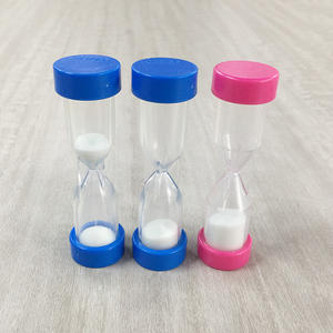 すべてのプラスチック製砂時計ガラス管なし子供用おもちゃアクセサリー用30秒ミニプラスチックサンドタイマー1分ピンクの砂時計 - Product Image 5