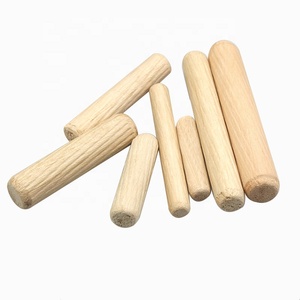 Quincaillerie d'ameublement Extrémités biseautées en bois Goujons en bois cannelés droits coniques pour meubles - Product Image 1