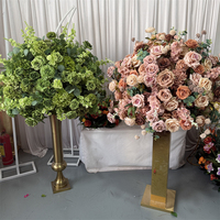 Nouvelles ventes chaudes : Boule de fleurs artificielle verte de 80 cm pour la décoration de centre de table de mariage