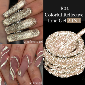 LILYCUTE OEM Etiqueta Privada 24 colores Gel reflectante arte pintura colección Super Flash Disco Liner arte pintura Gel polaco - Product Image 3