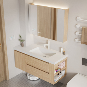 Unidad de almacenamiento de baño versátil con fregadero, opciones modulares y espejo para configuraciones flexibles-Gabinete de baño - Product Image 5