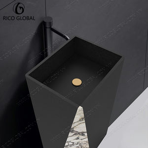 Lavabo de Pedestal de Piedra Natural con Diseño Moderno, Resistente y Duradero, para Baño Comercial - Product Image 2