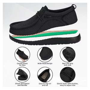 Mocassins à enfiler décontractés en toile style bateau pour hommes - Product Image 4