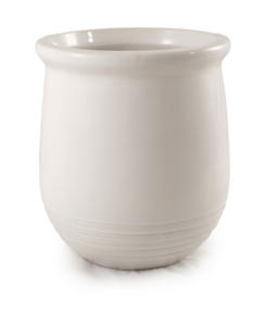 Maceta de Cerámica con Borde Ancho y Diseño de Barril, Color Blanco Brillante, para Interiores y Exteriores, Decoración de Jardín y Patio, Venta al por Mayor, con Orificio de Drenaje - Product Image 5