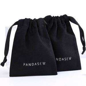 Bolsas de Regalo de Lona de Algodón Orgánico con Cordón, 8*10 cm, con Logotipo, para Joyería, Marca Panda Sew, Más Vendidas - Product Image 3