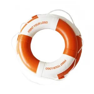 Anneaux de bouée de sauvetage en eau de flotteur de PU marron orange pour la sécurité en mer