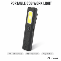 Mini Linterna LED COB Portátil EDC, Recargable por USB-C, Magnética, con Clip Trasero, 6 Modos, para Aventuras al Aire Libre