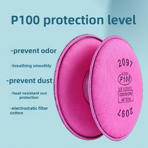 Mascarilla de Media Cara de Alta Eficiencia CF6200 con Filtro de Algodón Rosa P100, <span class=keywords><strong>Respirador</strong></span> Reutilizable <span class=keywords><strong>para</strong></span> <span class=keywords><strong>Pintura</strong></span> y Seguridad Industrial - Product Image 3