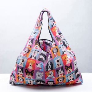 Sac de rangement pliable personnalisé en toile de dessin animé, écologique, réutilisable, imperméable, sac de courses pliable dans une poche - Product Image 5