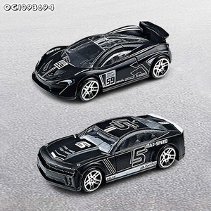 6 Estilos Diferentes de Autos de Carreras de Aleación Personalizados, Clásicos Negros, Escala 1:64, Modelos de Autos de Juguete Fundidos a Presión, Exhibición de Garaje de Estacionamiento, Venta al por Mayor - Product Image 4
