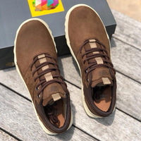 Bottes de travail d'extérieur pour hommes en cuir pleine fleur, à lacets, légères, chaussures de marche décontractées, respirantes, doublure en coton
