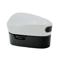 JAMOOZ Ergonomischer Kopfmassagegerät mit Aufbewahrungsbasis, Elektrische Kopfhautpflegebürste mit Vibration, Rotlicht & Dampffunktion