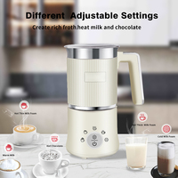 Mousseur à lait automatique 5 en 1 en acier inoxydable, mousseur à lait électrique commercial pour la maison et les bars à café