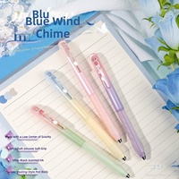 Ensemble de stylos gel rétractables Bluebell Series 0,5 mm, encre gel dégradée pastel, pour étudiants, écriture manuscrite, papeterie