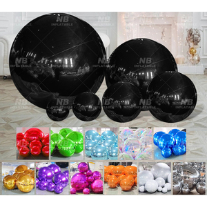 Hai lớp phản chiếu khổng lồ PVC lớn gương <span class=keywords><strong>Inflatable</strong></span> Balls tổ chức sự kiện trang trí bơm hơi khổng lồ gương bóng <span class=keywords><strong>Inflatable</strong></span> - Product Image 1