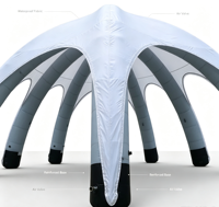 Tente dôme araignée gonflable, gazebo en tissu Oxford PVC durable, impression personnalisée de marque, auvent étanche à l'air, imperméable et coupe-vent pour le sport