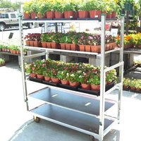 Support d'affichage, étagère en treillis métallique pour pépinière et agriculture de semis, chariot à fleurs, conteneurs CC pour plantes