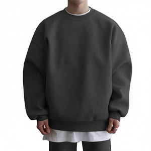 Sweatshirts pour hommes à col ras du cou personnalisés très vendus Polyester/coton mélangé léger unisexe pull solide automne respirant - Product Image 1