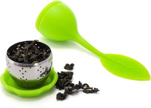 Coffee <b>Tea</b> Accessories 100% Food Grade BPA Free Leaf Shape <b>Tea</b> Filter Reusable Loose Leaf <b>Tea</b> <b>Infuser</b> Silicone - Product Image 3