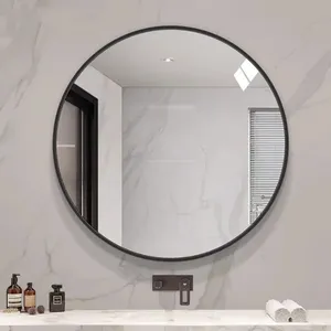 <span class=keywords><strong>Grand</strong></span> miroir décoratif minimaliste moderne Miroir circulaire antique Tenture murale Décoration de salle de bain - Product Image 5
