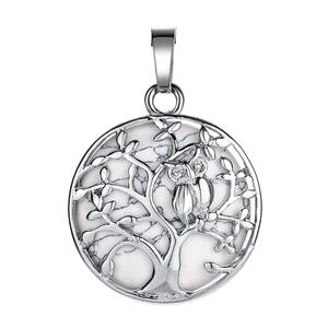 Hot Sale 30MM Natural Crystal Stone Pendant <strong>Owl</strong> Tree of Life <strong>Necklace</strong> 0wl Pendant Jewelry for Women's Gift Gemstone Gift Jewelry - Product Image 3