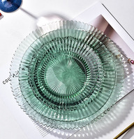 Assiettes en verre de 13 pouces au design classique moderne, ensembles d'assiettes pour la maison, mariage, fête, plats à fruits, stockage alimentaire, emballage