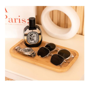 Solid Wood Serving <b>Tray</b> Rectangular Eco Friendly For Coffee <b>Tea</b> Breakfast Dessert Use - Product Image 2