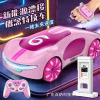 Voiture télécommandée 2,4 GHz Concept Car 360° avec rotation, cascades, drift, double pulvérisation, lumières, musique et déplacement latéral – Cadeau idéal pour enfants