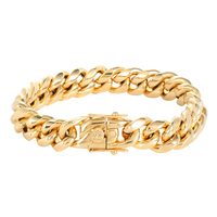 Chaîne cubaine Nuoya en gros pour hommes, bracelets hip-hop, chaîne cubaine dorée, bijoux tendance pour rappeurs, cadeau pour hommes