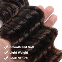 Extensions de cheveux synthétiques à ondulations profondes courtes, vente en gros directe d'usine, pour tressage, souples, rebondissantes, sans nœuds, pré-bouclées, simples