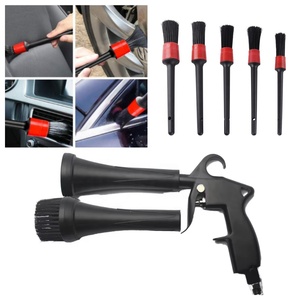 Pistola elettrica ad alta pressione per <span class=keywords><strong>pulizia</strong></span> auto a secco 2 ugelli 5 spazzole per interni del sedile del cruscotto tappezzeria <span class=keywords><strong>autolavaggio</strong></span> <span class=keywords><strong>pulizia</strong></span> del veicolo - Product Image 3