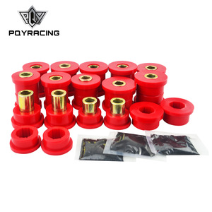Bagues de bras de suspension avant Poyracing pour Lexus SC300 SC400 1992-1996, type manchon en caoutchouc rouge - Product Image 1