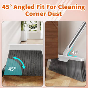 Bahan Tahan Lama New Magic 2 in 1 Set Sapu dan Pengki untuk Dalam Ruangan dengan Bulu Halus Desain Modern Portabel - Product Image 5