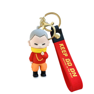 Dessin animé voyage vers l'ouest pendentif Wukong poupée porte-clés couple sac suspendu décoration petit cadeau en gros porte-clés - Product Image 5