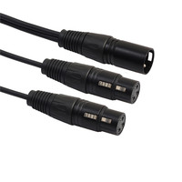 3 pin kabel splitter xlr pria dan dual Wanita kabel Splitter XLR