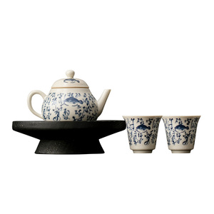 Blue And White Porcelain Kung Fu <b>Tea</b> <b>Set</b> One Pot Two <b>Cups</b> Dehua Origin Round Shape Lead Free For Afternoon <b>Tea</b> - Product Image 5
