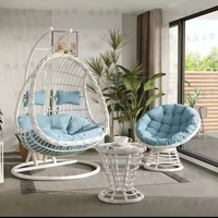 Fauteuil suspendu en forme de nid d'oiseau, en métal, pour chambre à coucher, maison, balcon, hamac, fauteuil œuf pour balcon