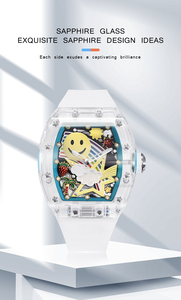 Montre mécanique automatique de nouvelle conception, verre saphir transparent, montre-bracelet mécanique de luxe étanche, OEM personnalisé L - Product Image 5