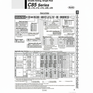 SMC Pneumatics Air Cylindre C85N20-250 Pièces Pneumatiques - Product Image 1