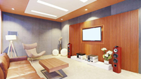 Panneau mural WPC à finition stratifiée haute résistance certifié CE Lingrui, design personnalisé, panneau mural WPC cannelé pour la décoration murale