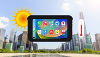 Navigation GPS étanche IP67 5 pouces Écran tactile Moto Sans fil Apple Carplay Android Auto